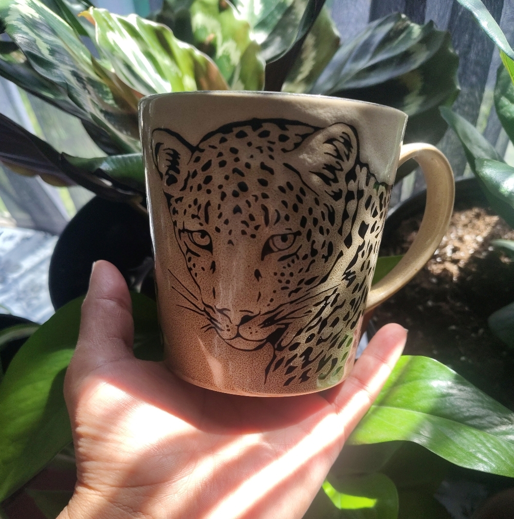 Blue Harbor Leapord Print Mug